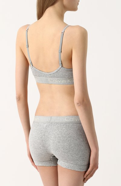 Хлопковый бюстгальтер с логотипом бренда CALVIN KLEIN, арт. QF4579E, фото 3