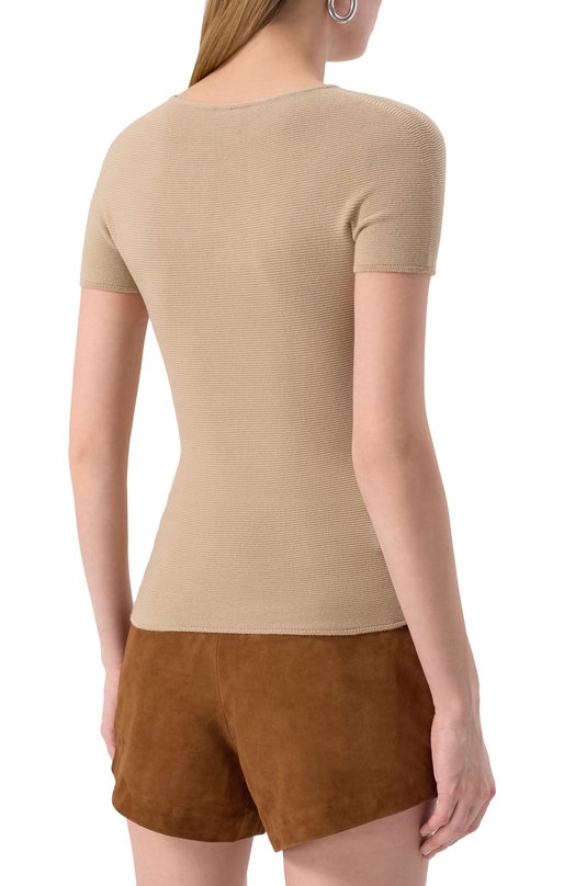 Пуловер из вискозы Giorgio Armani 8NAM32/AM05Z Бежевый  8NAM32/AM05Z Фото 4