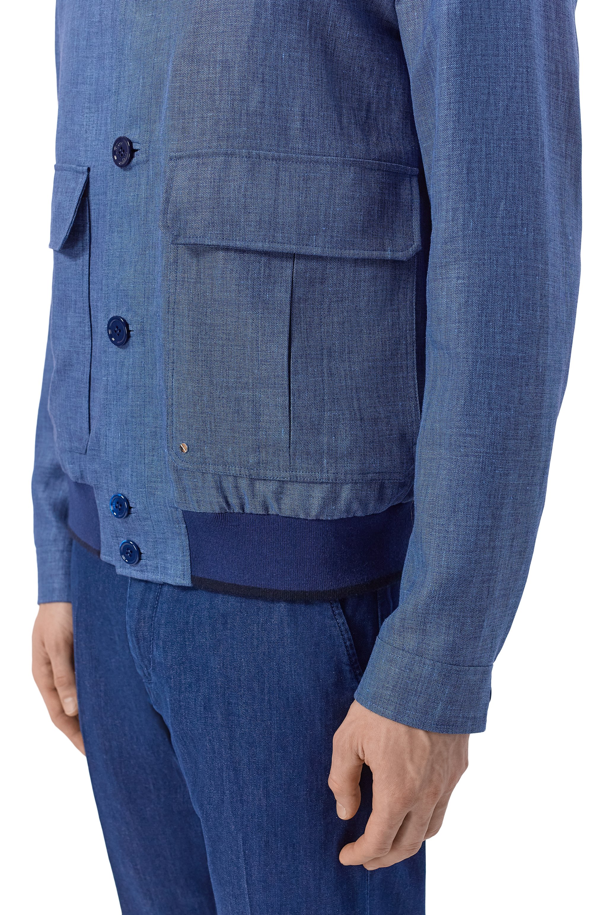 Бомбер из шерсти и льна STEFANO RICCI, арт. M7J6100371/B127HA, фото 5