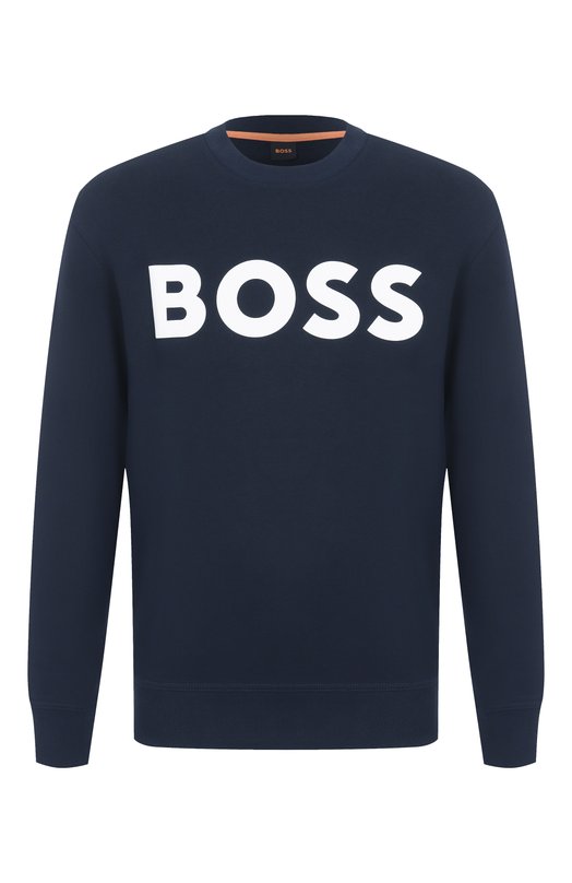 Хлопковый свитшот BOSS Orange 50487133 Синий 50487133