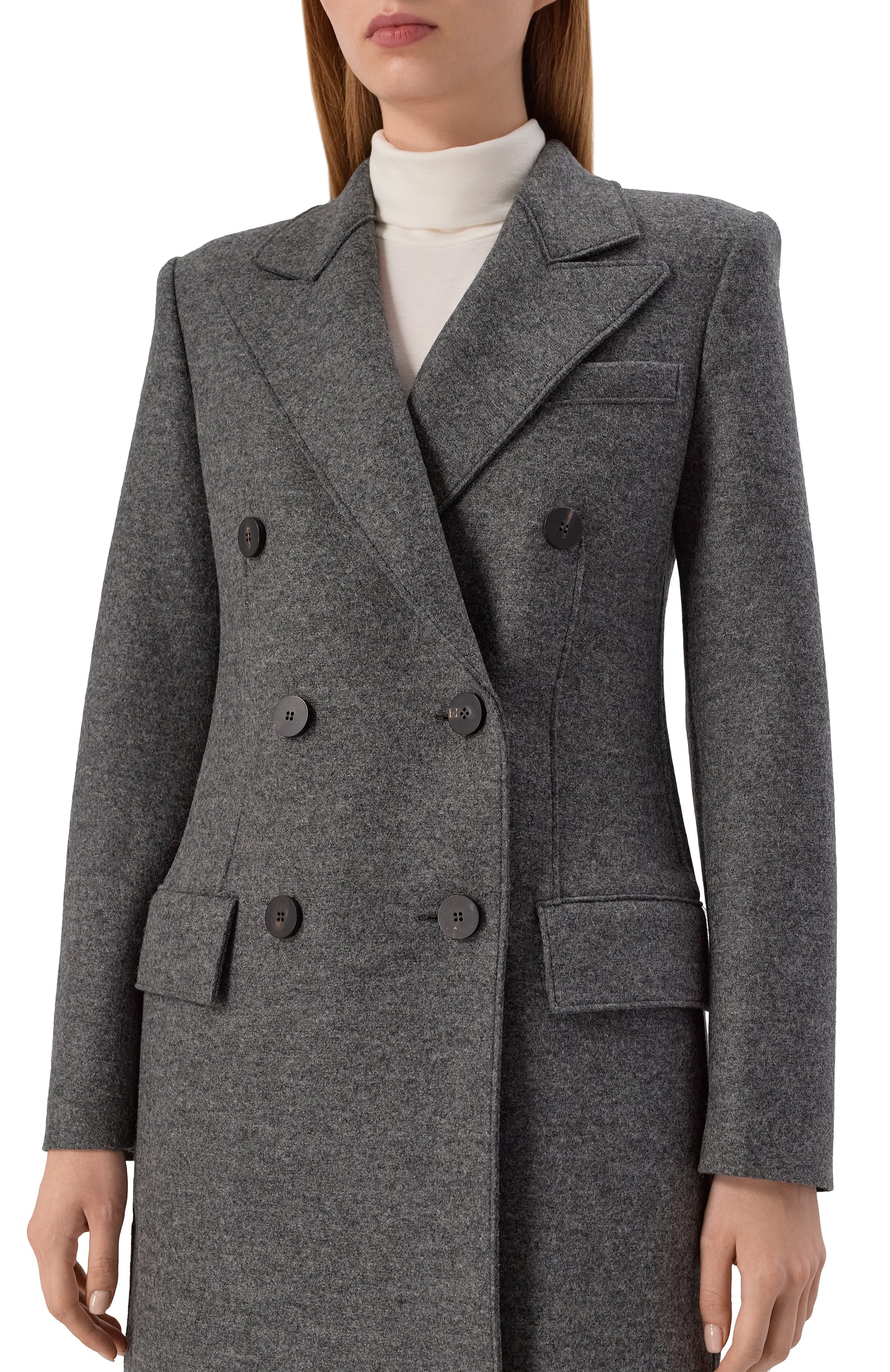 Шерстяное пальто HARRIS WHARF LONDON, арт. AA1604MLK, фото 5