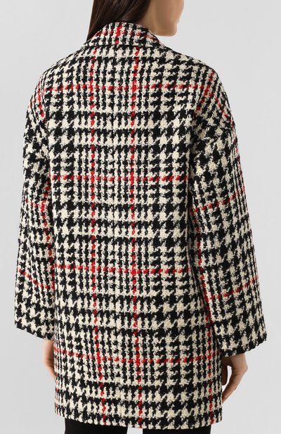 Шерстяное пальто REDVALENTINO разноцветного цвета по цене 51700 руб., арт. SR3CAA82/499, фото 4 Шерстяное пальто REDVALENTINO, арт. SR3CAA82/499, фото 4