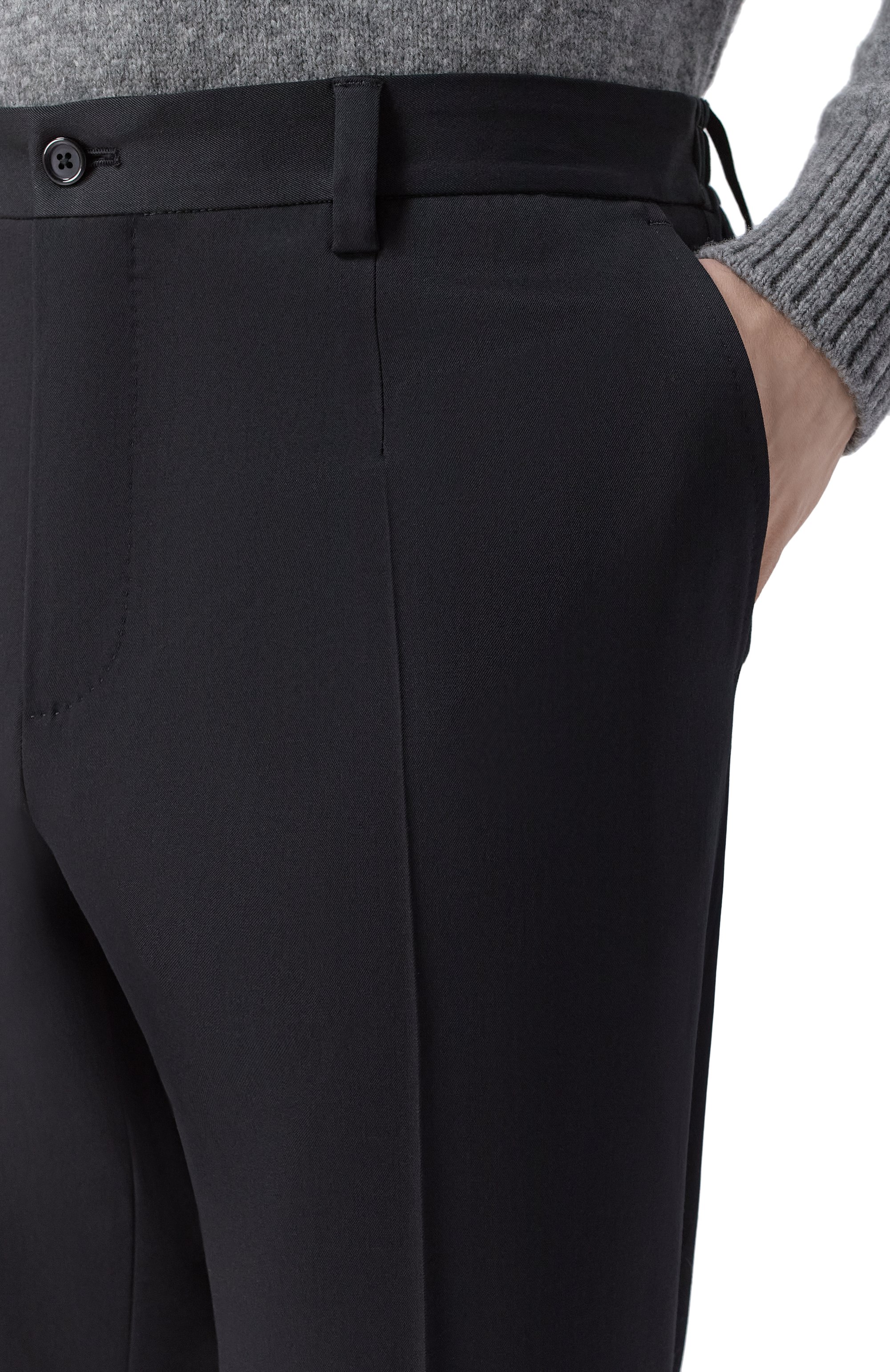 Шерстяные брюки DOLCE & GABBANA черного цвета по цене 89950 руб., арт. GW13ET/FUBGZ, фото 5 Шерстяные брюки DOLCE & GABBANA, арт. GW13ET/FUBGZ, фото 5