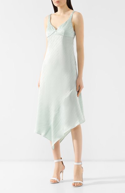 Атласное платье OFF-WHITE, арт. 0WDB120R19C860574100, фото 3