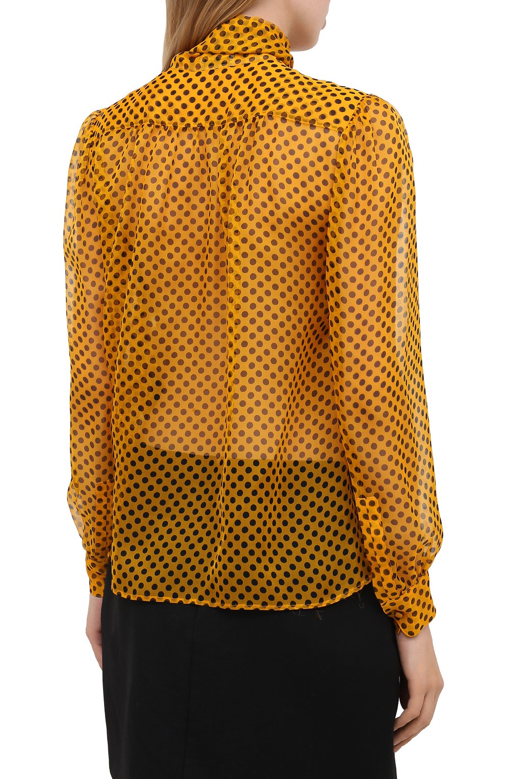 Шелковая блузка SAINT LAURENT, арт. 641458/Y7B86, фото 4