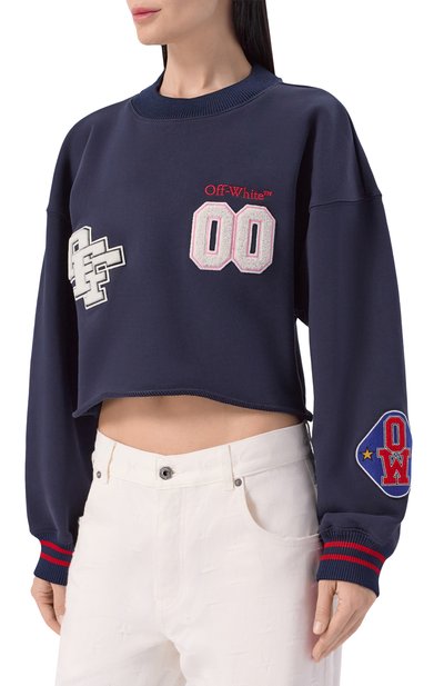 Хлопковый свитшот OFF-WHITE, арт. 0WBA07ES26FLE001, фото 3
