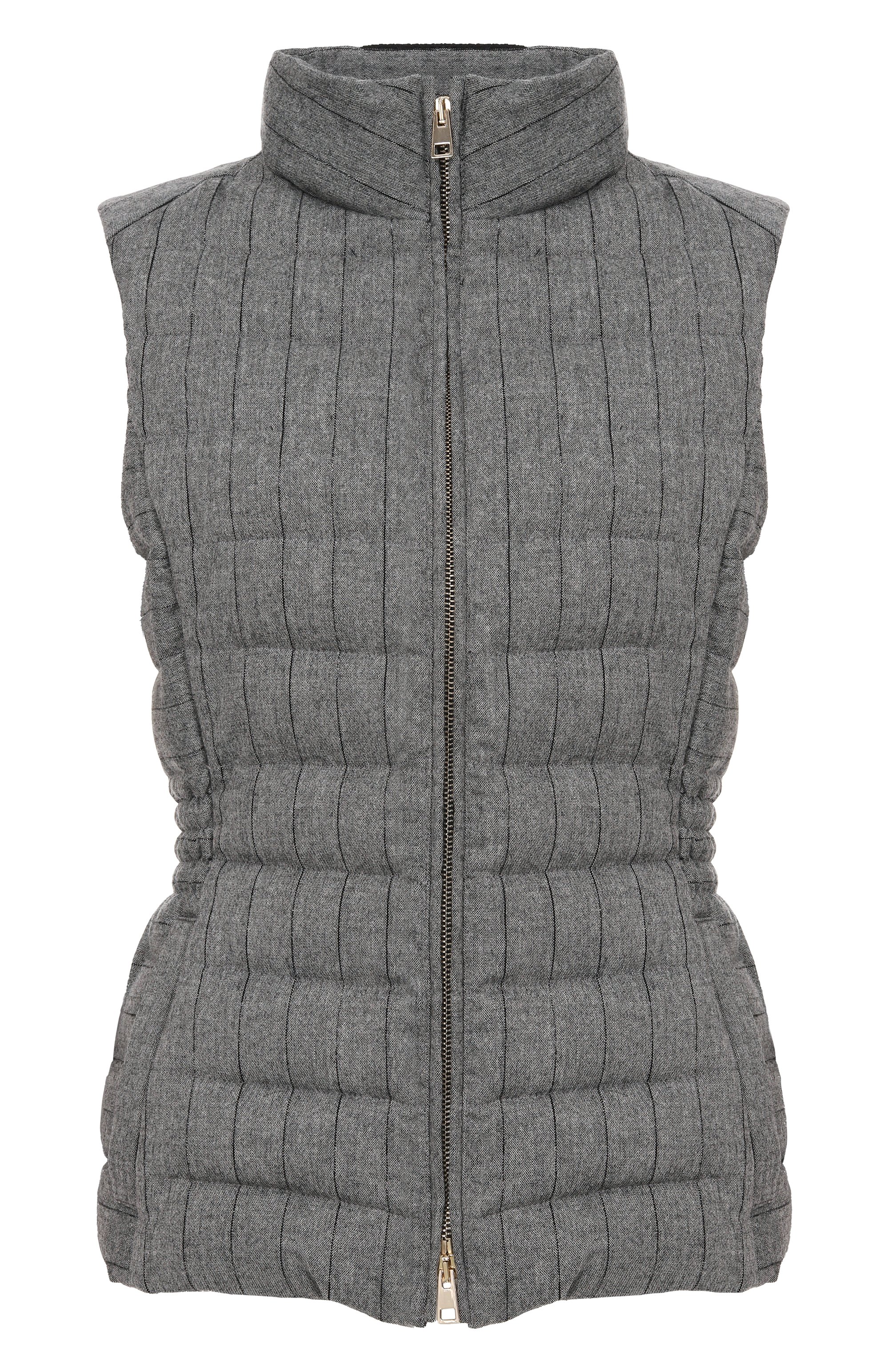 Утепленный жилет LORENA ANTONIAZZI серого цвета по цене 114500 руб., арт. PI30A/5073, фото 1 Утепленный жилет LORENA ANTONIAZZI, арт. PI30A/5073, фото 1