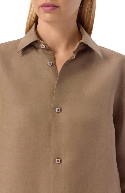 Рубашка изо льна и шелка MVST M26.2PW.B013/F123 LIN0 SETA Бежевый  M26.2PW.B013/F123 LIN0 SETA Фото 5