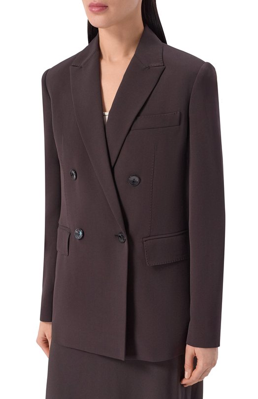 Жакет из вискозы и шелка Agnona TX0902E/U5074E Коричневый  TX0902E/U5074E Фото 3