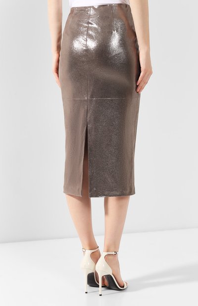 Кожаная юбка BRUNELLO CUCINELLI, арт. M0MAYG2851, фото 4