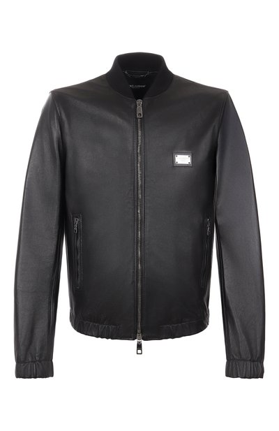 Мужской кожаный бомбер DOLCE & GABBANA, арт. G9ZY5L/HULR0