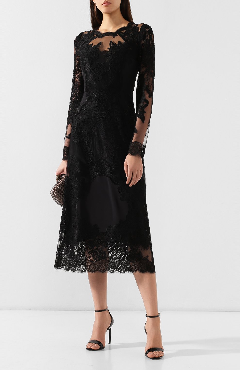 Платье с кружевной отделкой DOLCE & GABBANA, арт. F69G2Z/HPM1M, фото 2