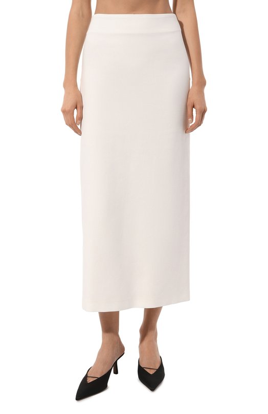 Хлопковая юбка Brunello Cucinelli MB416B1336 Белый  MB416B1336 Фото 3