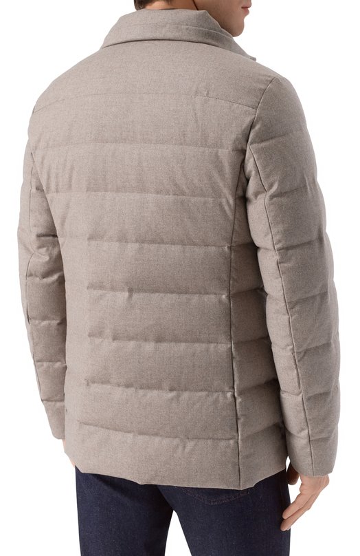 Пуховая куртка из шерсти и кашемира Duno GREY/LEVIC0 Бежевый  GREY/LEVIC0 Фото 4