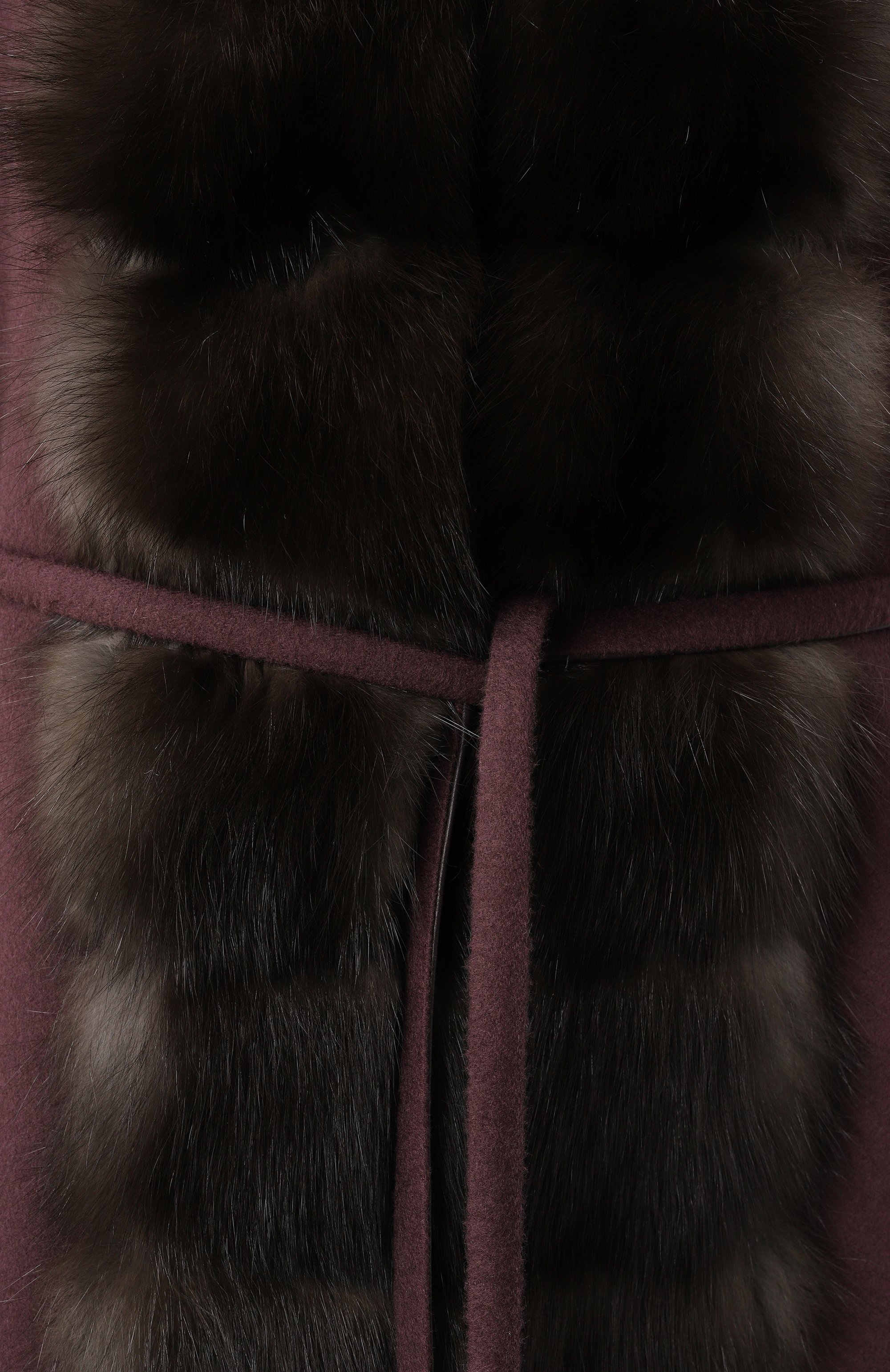 Кашемировое пальто с отделкой из меха соболя SABLEFUR, арт. 72213-SB-12, фото 6