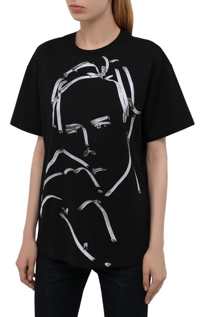 Хлопковая футболка GIORGIO ARMANI черного цвета по цене 42350 руб., арт. 6KAM79/AJMCZ, фото 3 Хлопковая футболка GIORGIO ARMANI, арт. 6KAM79/AJMCZ, фото 3