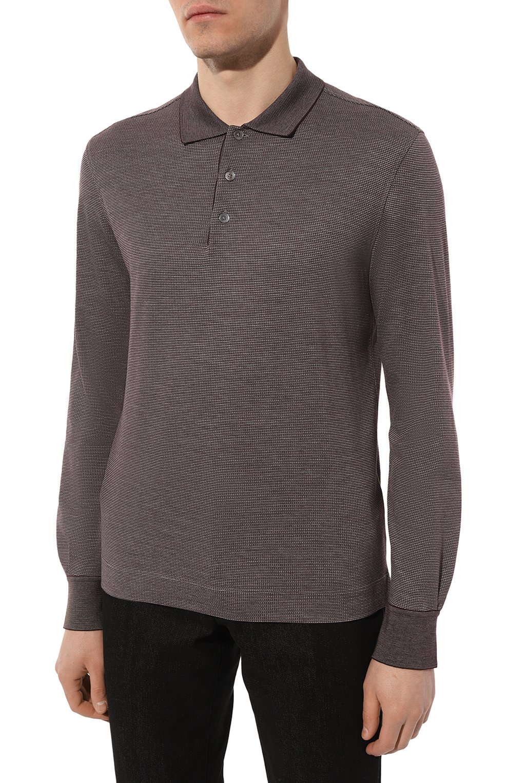 Поло из хлопка и шелка ZEGNA, арт. UC381A6/C748, фото 3