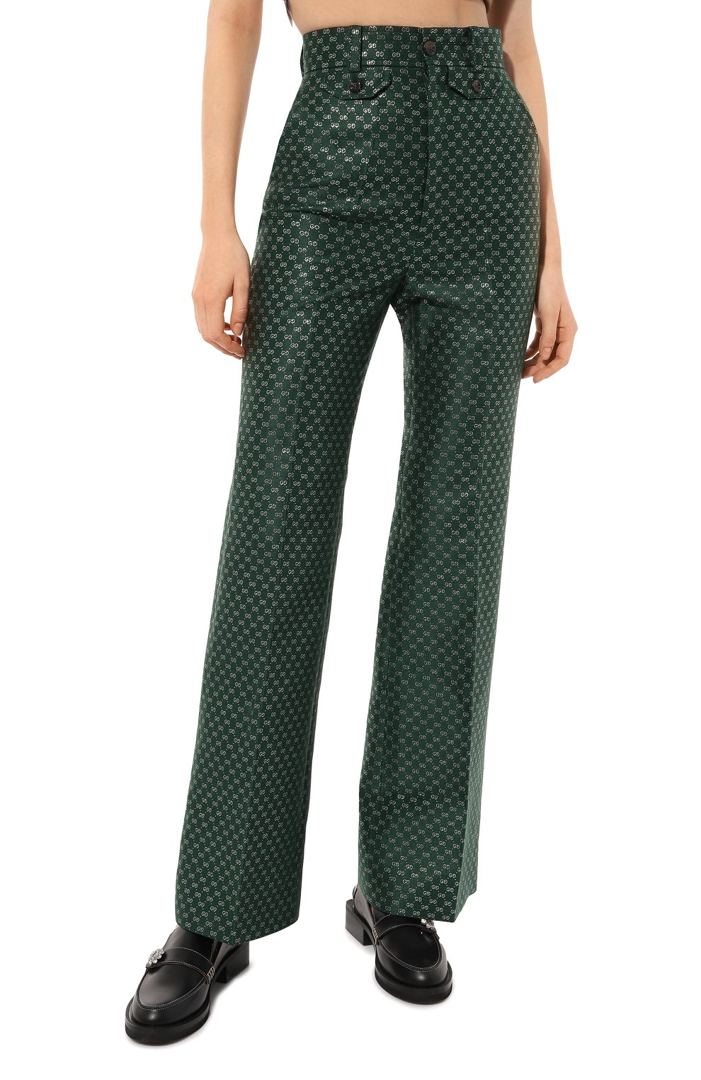 Брюки изо льна и хлопка GUCCI, арт. 657793 ZAGLX, фото 3