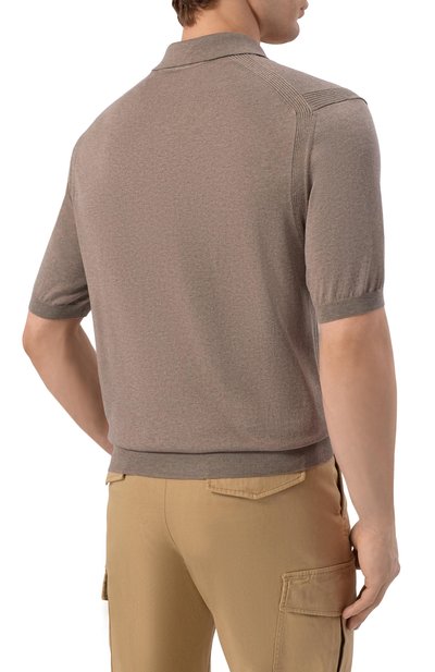 Поло из шелка и хлопка PAUL&SHARK, арт. 26411608_001, фото 4