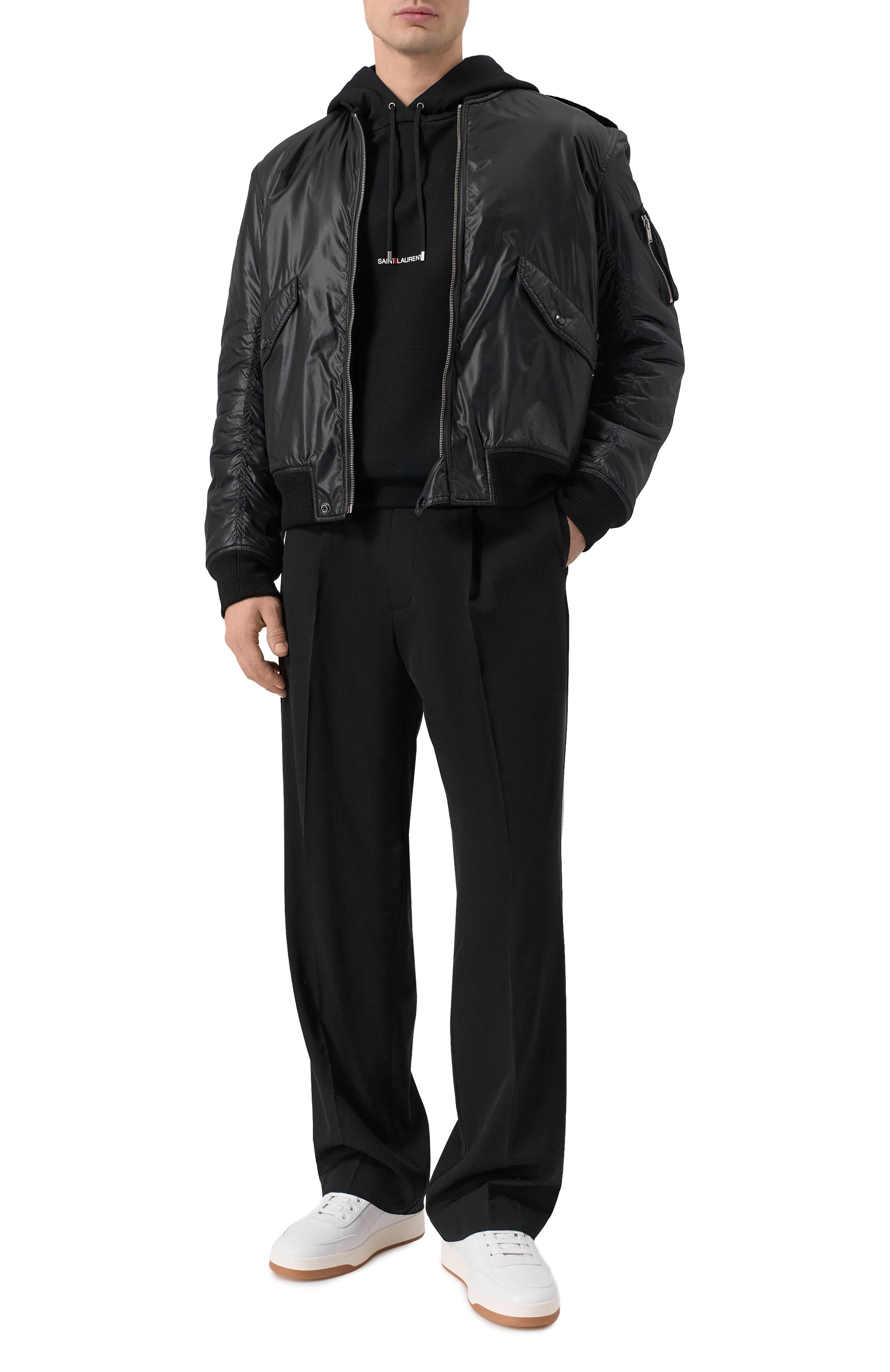 Хлопковое худи SAINT LAURENT, арт. 677259/YB2PG, фото 2