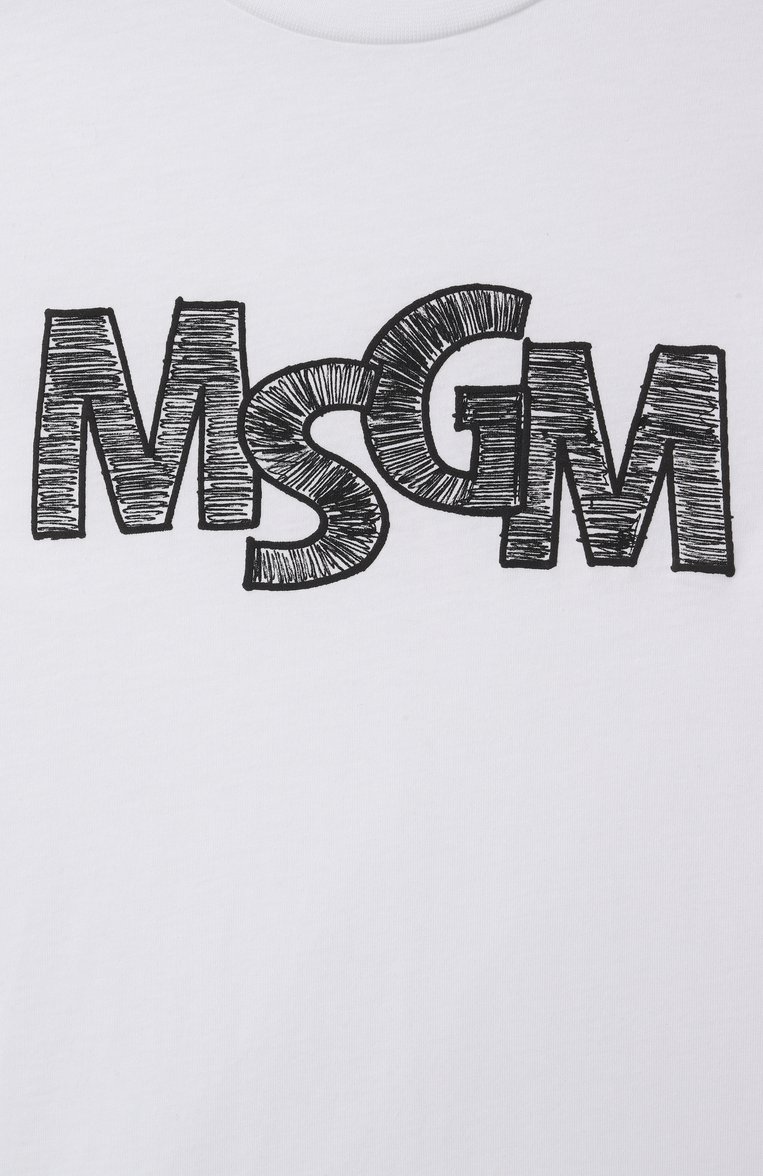 Хлопковая футболка MSGM KIDS, арт. S5MSJBTH274, фото 1