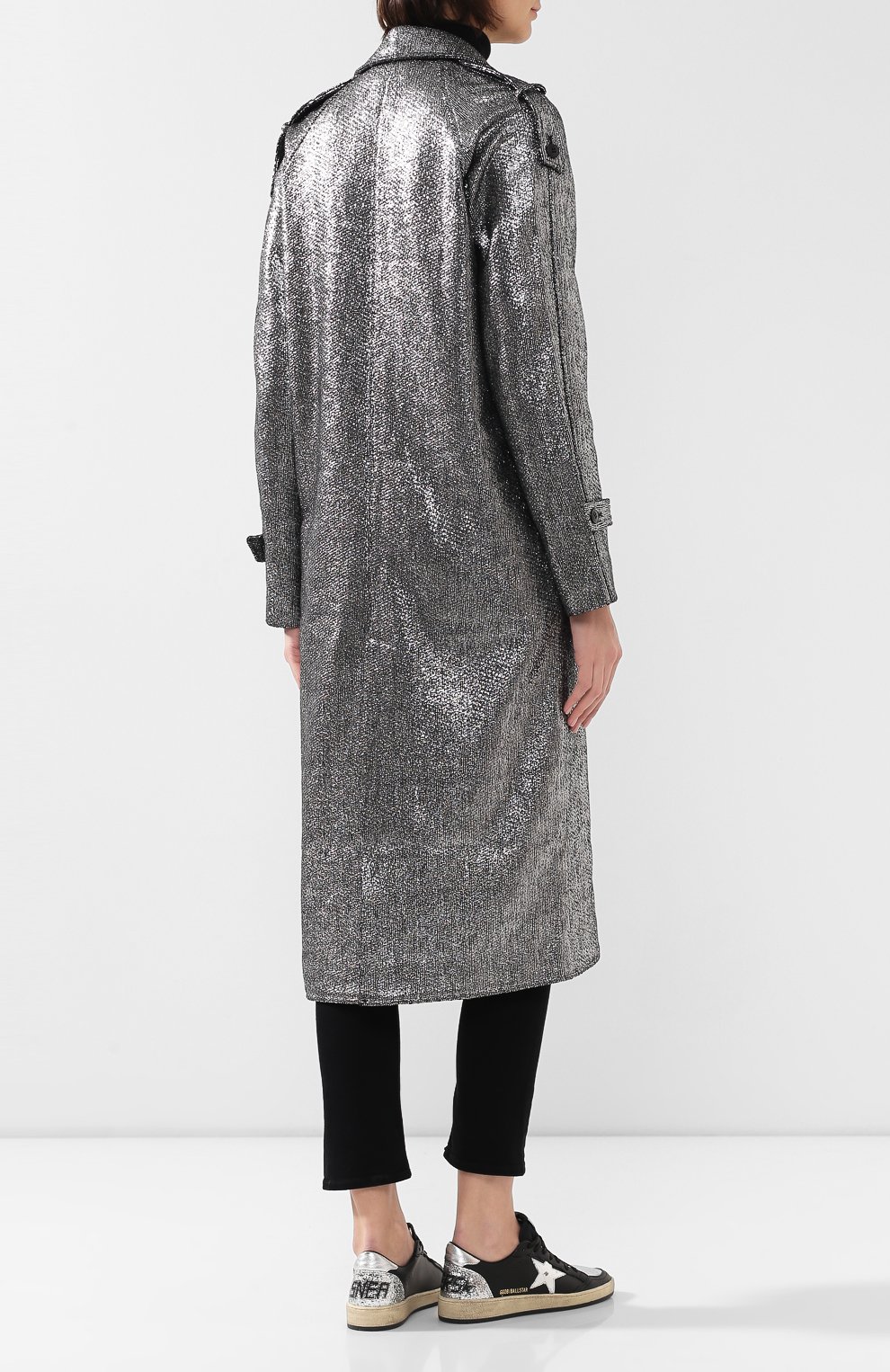 Пальто RTA серебряного цвета по цене 107000 руб., арт. WF9358-4012BSTD, фото 4 Пальто RTA, арт. WF9358-4012BSTD, фото 4