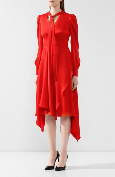 Шелковое платье ALEXANDER MCQUEEN, арт. 593208/QBAAE, фото 3