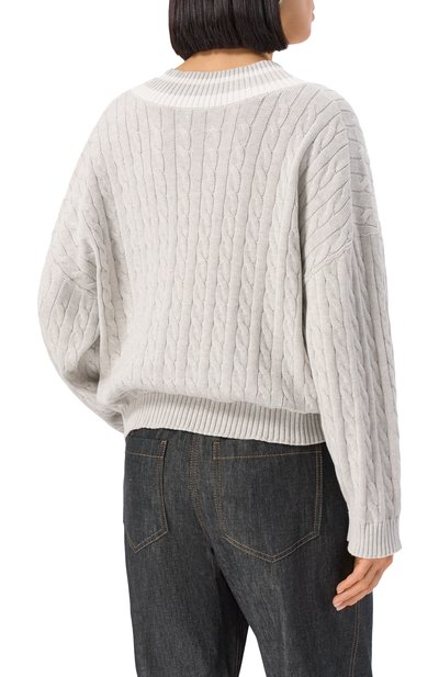 Хлопковый свитер BRUNELLO CUCINELLI, арт. M19756512, фото 4