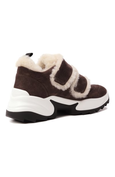 Замшевые кроссовки extreme SERGIO ROSSI темно-коричневого цвета по цене 104500 руб., арт. B13810/MFI666, фото 5 Замшевые кроссовки extreme SERGIO ROSSI, арт. B13810/MFI666, фото 5