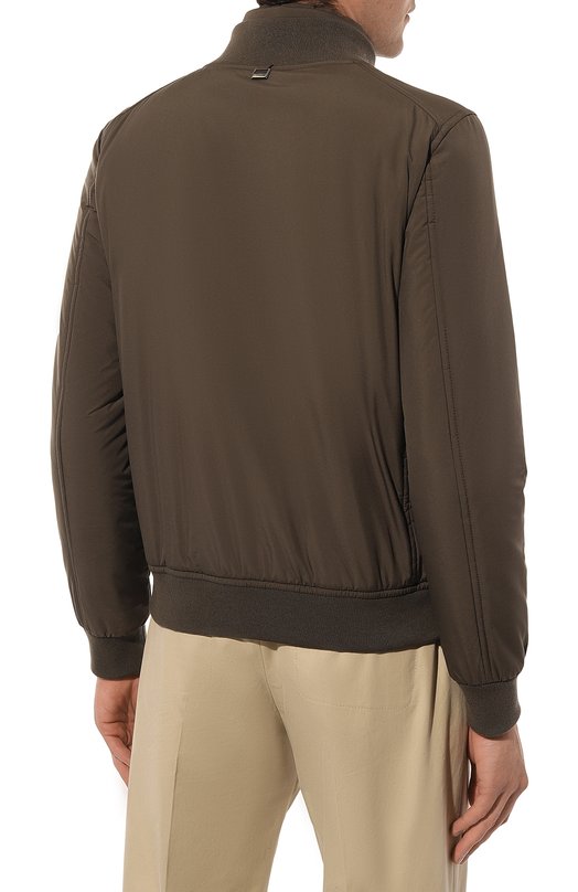 Утепленный бомбер Corneliani 94L5R1-9420158 Коричневый  94L5R1-9420158 Фото 4