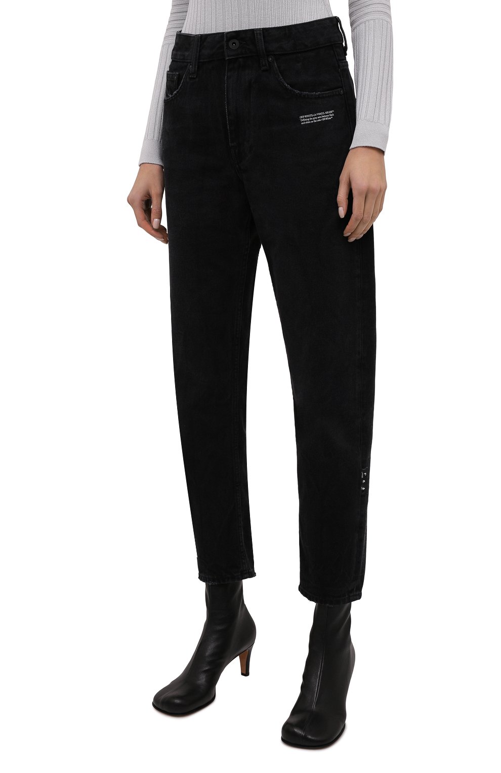 Джинсы OFF-WHITE черного цвета по цене 47800 руб., арт. 0WYA031F21DEN002, фото 3 Джинсы OFF-WHITE, арт. 0WYA031F21DEN002, фото 3