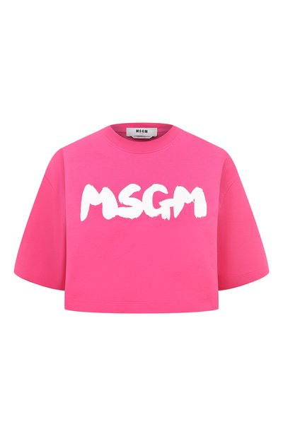 Женская хлопковая футболка MSGM, арт. 3641MDM100/247002