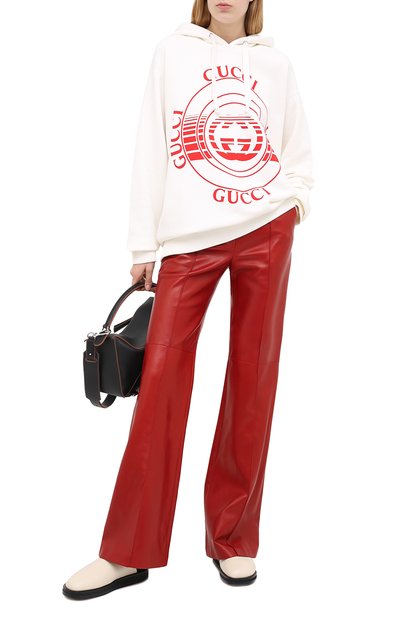 Хлопковое худи GUCCI белого цвета по цене 74050 руб., арт. 615061/XJCRR, фото 2 Хлопковое худи GUCCI, арт. 615061/XJCRR, фото 2