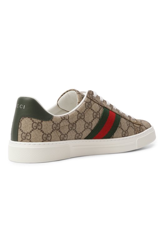 Текстильные кеды Ace Gucci 760774/FACMZ Бежевый  760774/FACMZ Фото 5
