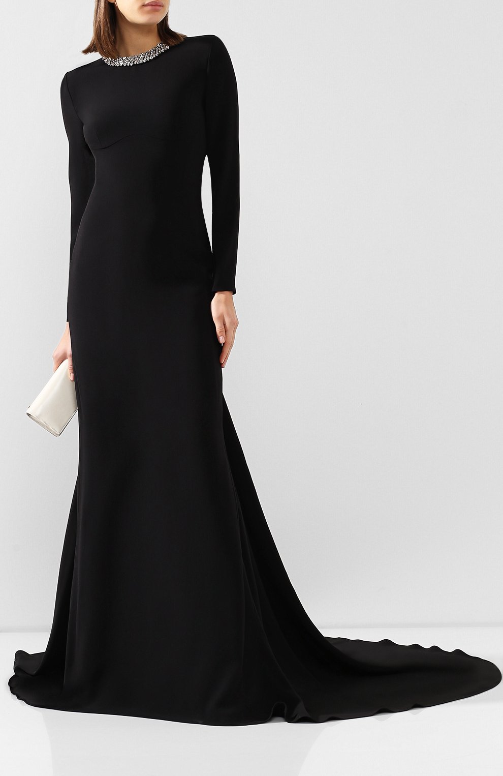 Платье-макси STELLA MCCARTNEY черного цвета по цене 457500 руб., арт. 599747/SCA06, фото 2 Платье-макси STELLA MCCARTNEY, арт. 599747/SCA06, фото 2