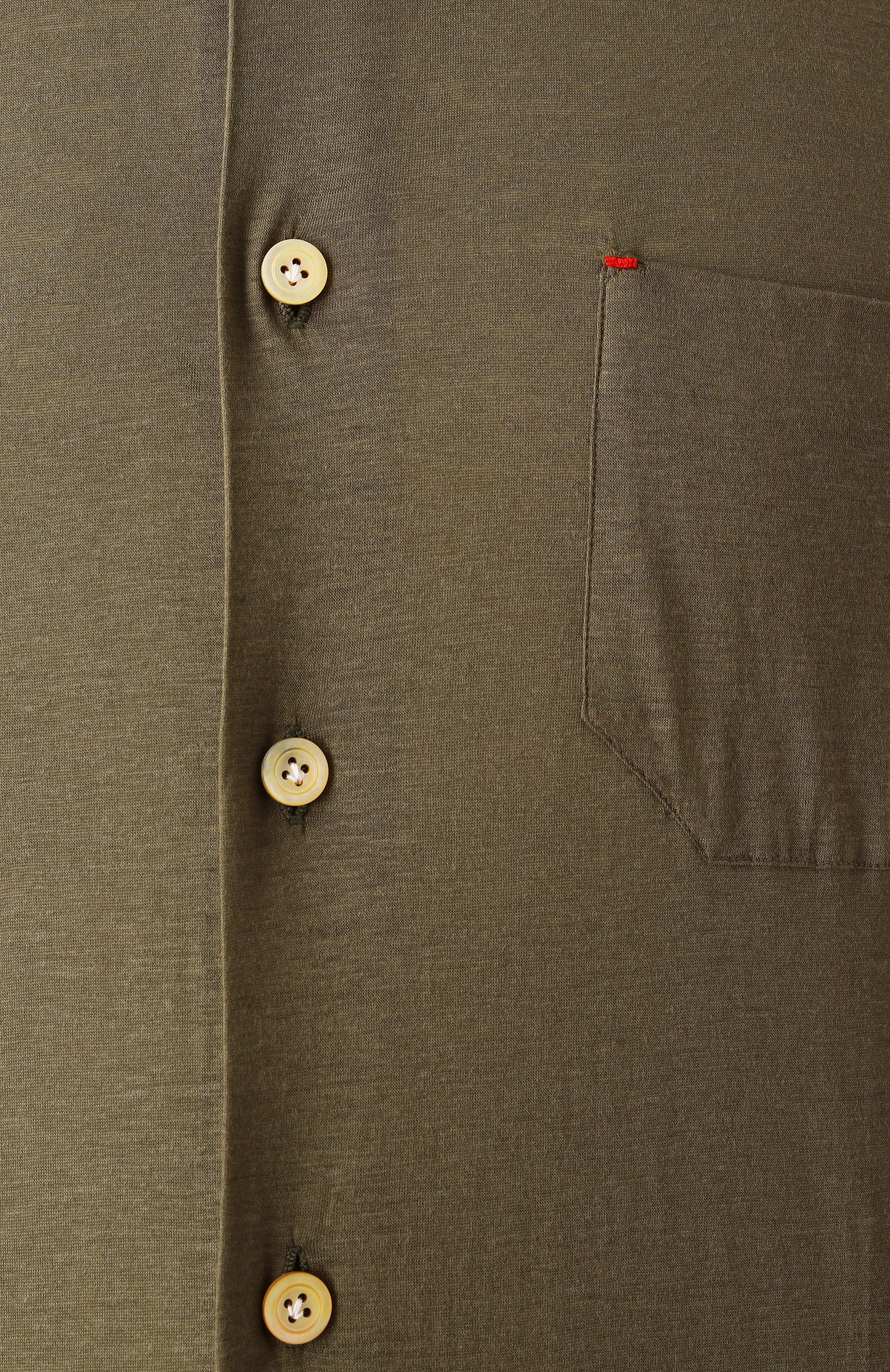 Рубашка из лиоцелла и хлопка KITON хаки цвета по цене 108000 руб., арт. UMCNERH0924208, фото 6 Рубашка из лиоцелла и хлопка KITON, арт. UMCNERH0924208, фото 6