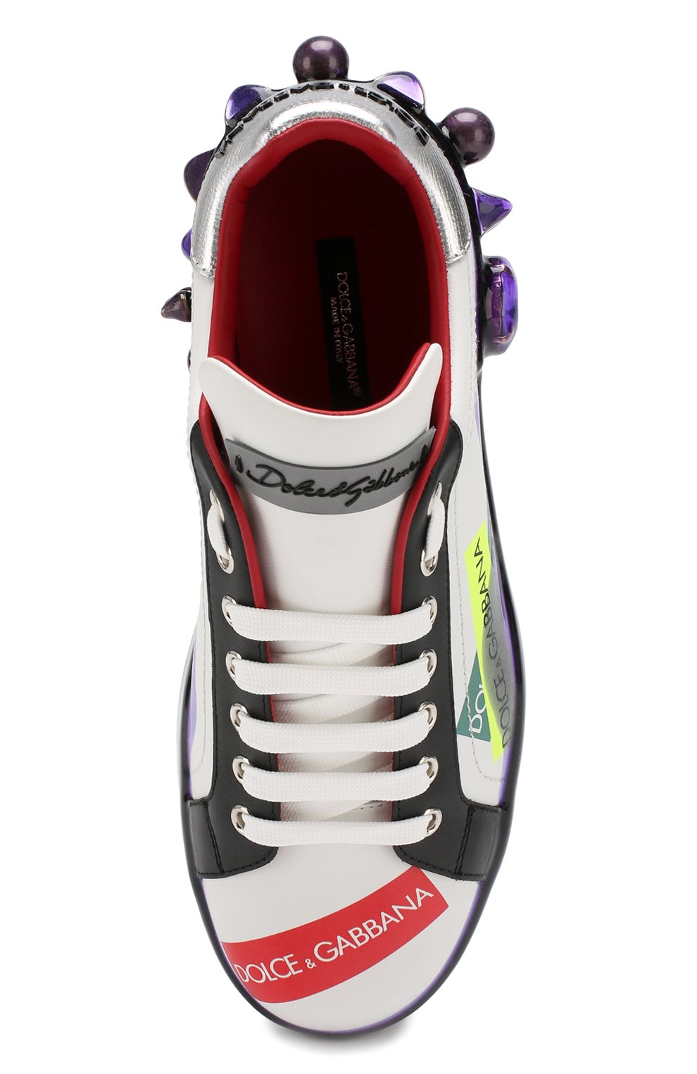 Кожаные кеды portofino  DOLCE & GABBANA, арт. CK1544/AK312, фото 5