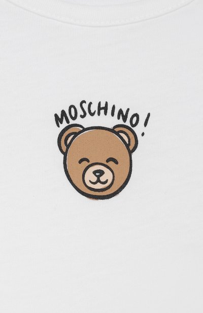 Хлопковое боди MOSCHINO белого цвета по цене 7995 руб., арт. MUT04K/LAA03, фото 3 Хлопковое боди MOSCHINO, арт. MUT04K/LAA03, фото 3