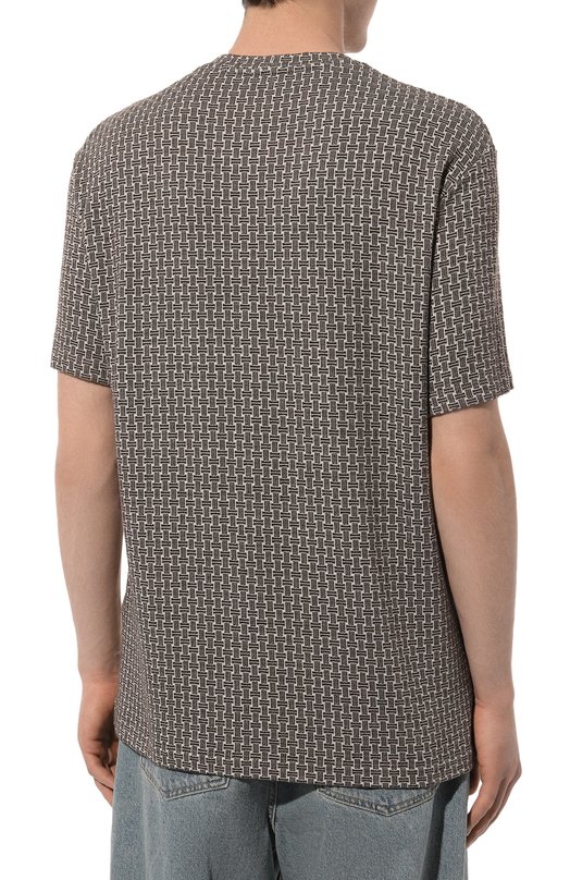Футболка из вискозы Giorgio Armani 3DSM77/SJEGZ Бежевый  3DSM77/SJEGZ Фото 4