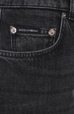 Женские джинсы DOLCE & GABBANA темно-серого цвета, арт. FTC8CD/G8NA4 | Фото 6 (Длина (брюки, джинсы): Удлиненные; Материал внешний: Хлопок, Деним; Силуэт Ж (брюки и джинсы): Прямые; Кросс-КТ: Деним; Детали: Делаве; Стили: Кэжуэл; Автоматизация ТО: Проставлено; Автоматизация состава: Проставлено; Размерность: Идёт в размер)