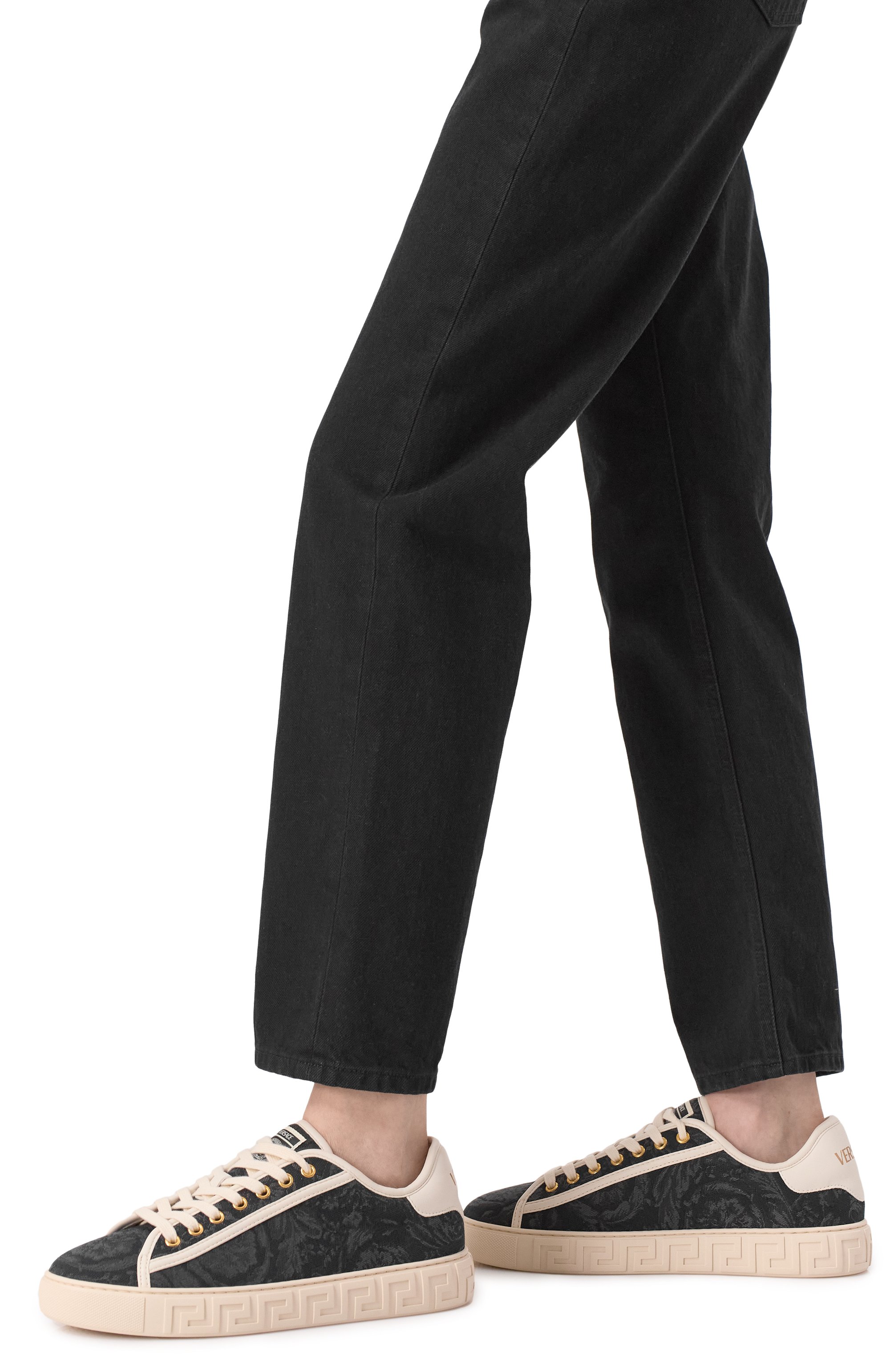 Текстильные кеды barocco greca VERSACE, арт. 1013568/1A09449, фото 3