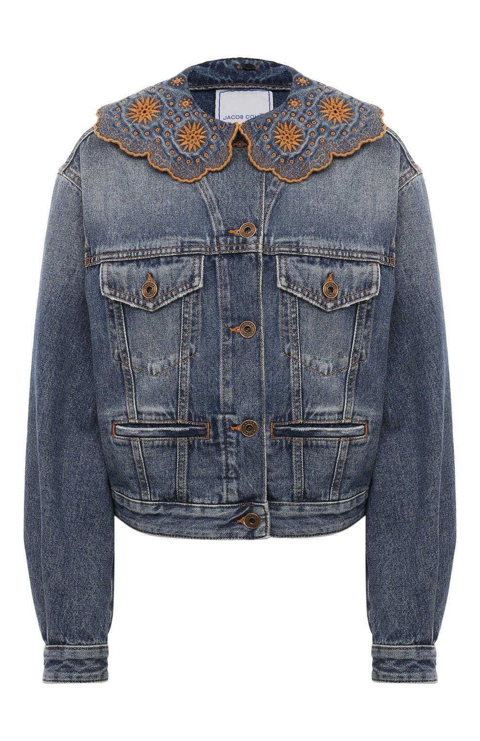 Джинсовая куртка JACOB COHEN синего цвета по цене 98100 руб., арт. V H 029 81 T 162A/380F, фото 1 Джинсовая куртка JACOB COHEN, арт. V H 029 81 T 162A/380F, фото 1