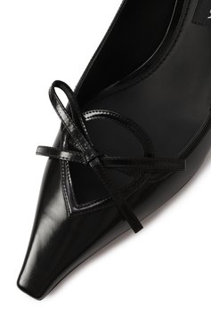 Женские кожаные туфли DOLCE & GABBANA черного цвета, арт. CD1855/A1037 | Фото 7 (Каблук высота: Средний; Подошва: Плоская; Материал внутренний: Натуральная кожа; Драгоценные камни: Проставлено; Материал сплава: Проставлено; Материал внешний: Натуральная кожа; Каблук тип: Шпилька)