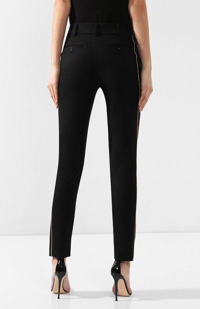 Шерстяные брюки SAINT LAURENT черного цвета по цене 96050 руб., арт. 558550/Y221W, фото 4 Шерстяные брюки SAINT LAURENT, арт. 558550/Y221W, фото 4