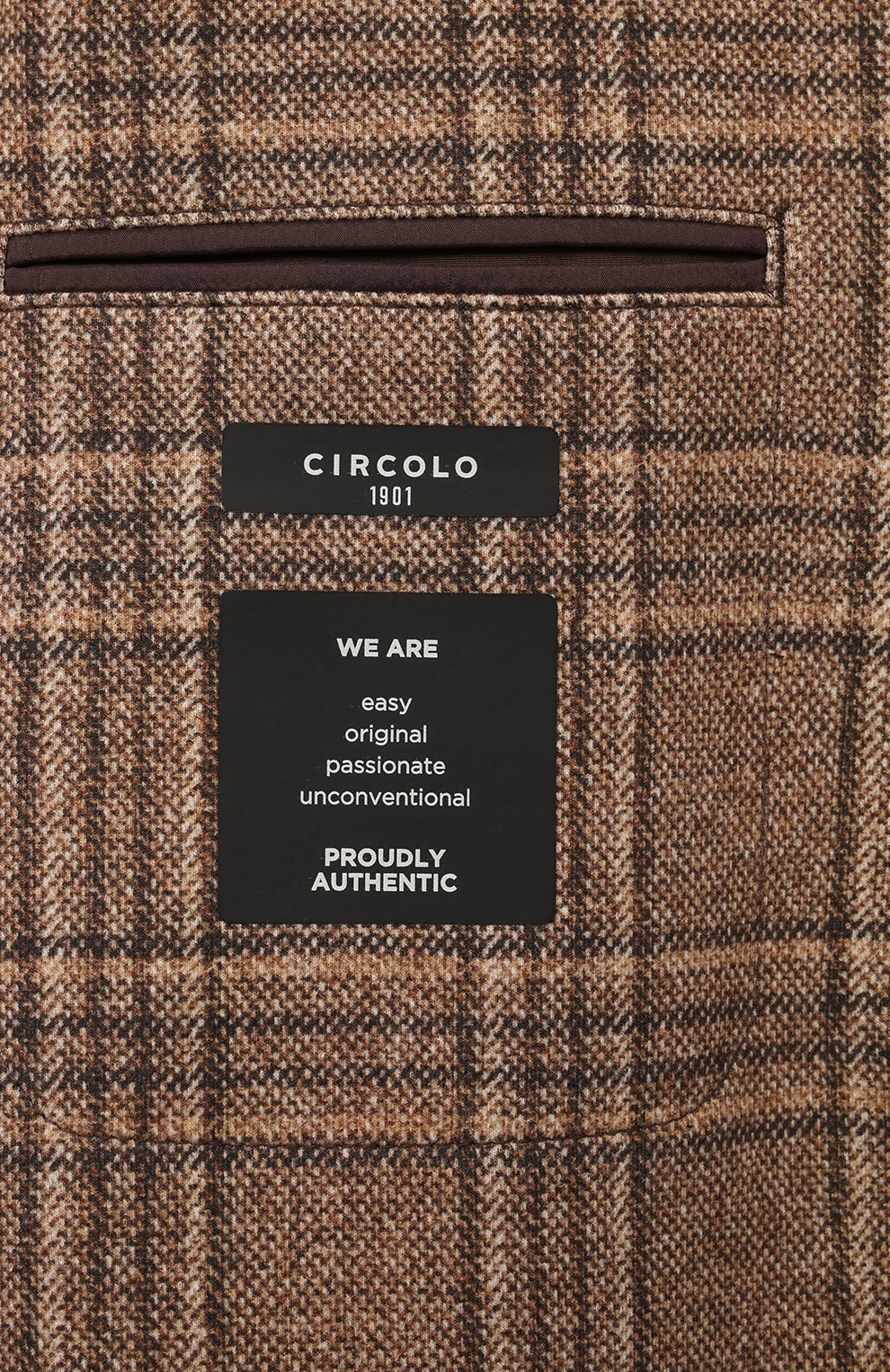 Хлопковый пиджак CIRCOLO 1901 коричневого цвета по цене 58050 руб., арт. CN4559, фото 8 Хлопковый пиджак CIRCOLO 1901, арт. CN4559, фото 8