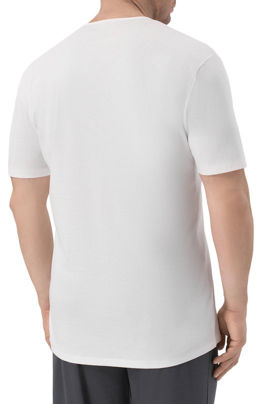 Хлопковая футболка Zimmerli 286-1442_001 Белый  286-1442_001 Фото 4