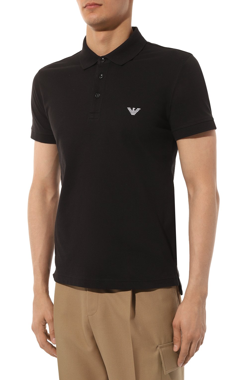 Хлопковое поло EMPORIO ARMANI, арт. 211804/4R461, фото 3