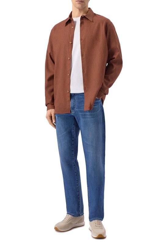 Рубашка изо льна и вискозы HINNOMINATE HMABM01549 Коричневый  HMABM01549 Фото 2