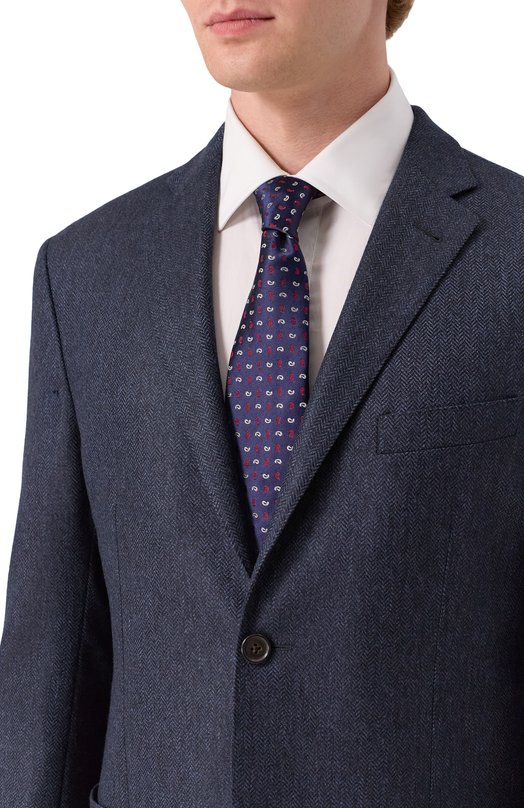 Шелковый галстук Giorgio Armani GM000800/TE16585 Синий  GM000800/TE16585 Фото 2