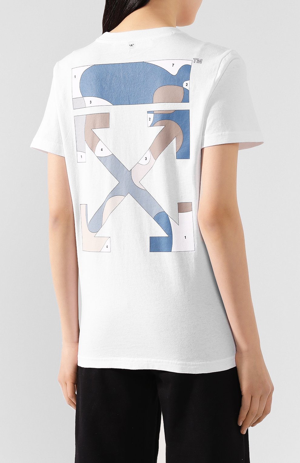 Хлопковая футболка OFF-WHITE белого цвета по цене 25500 руб., арт. 0WAA049S20JER0100184, фото 4 Хлопковая футболка OFF-WHITE, арт. 0WAA049S20JER0100184, фото 4